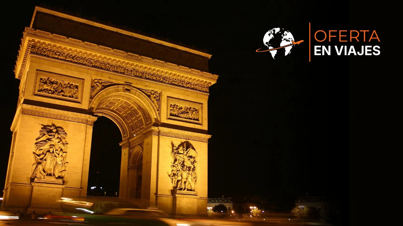 Arco del Triunfo y avenida de los Campos Elíseos en París