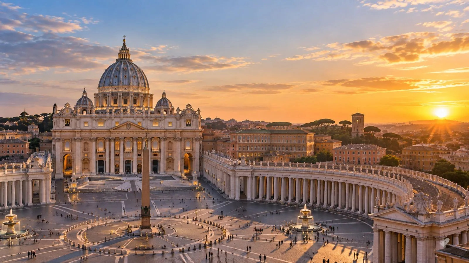 Basílica de San Pedro y Plaza de San Pedro en la Ciudad del Vaticano