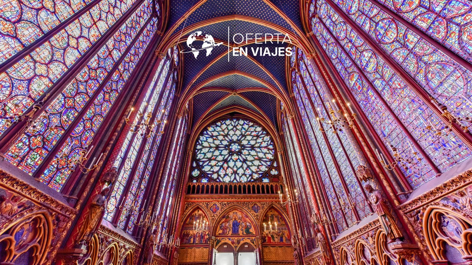 Vidrieras de la Sainte-Chapelle en París, Francia