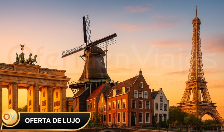 Berlín con Países Bajos y París es un recorrido cultural por Europa lleno de arte, historia y elegancia. Vive el norte de Europa con estilo.