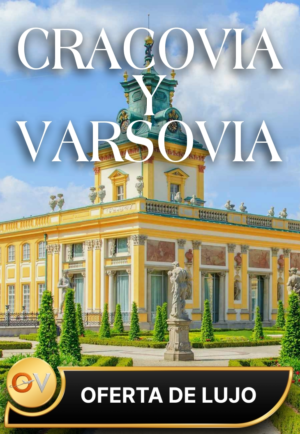 Vista nocturna de plazas y monumentos en Cracovia y Varsovia