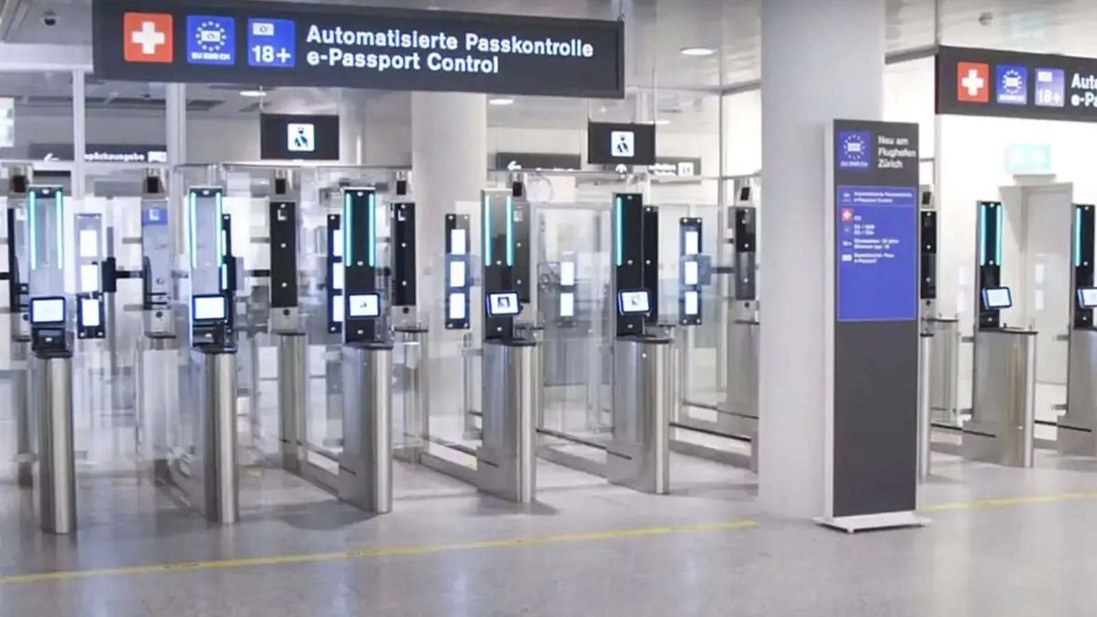 Control de pasaportes para viajeros que ingresan al espacio Schengen