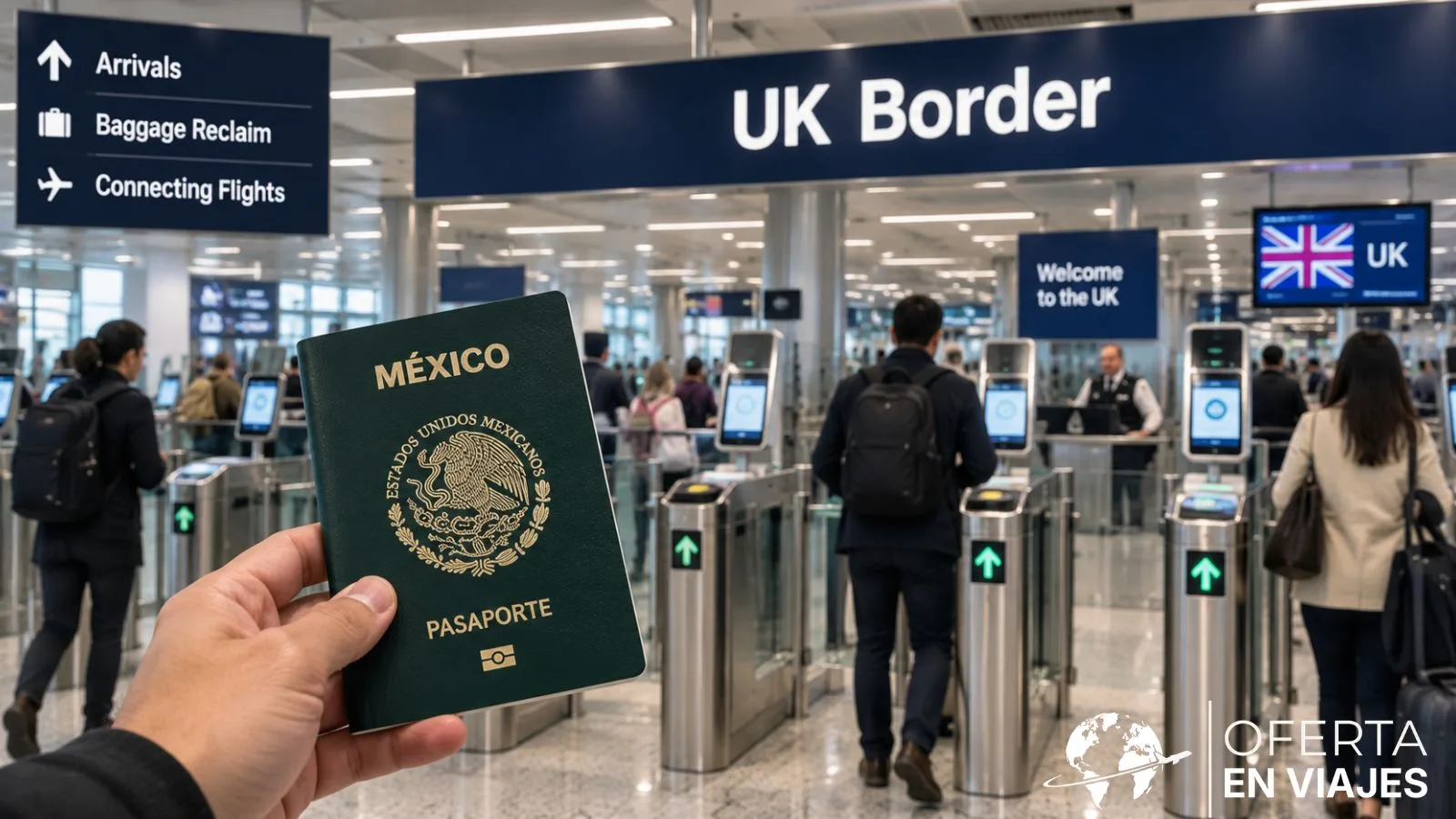 Control migratorio en Reino Unido con pasaporte mexicano