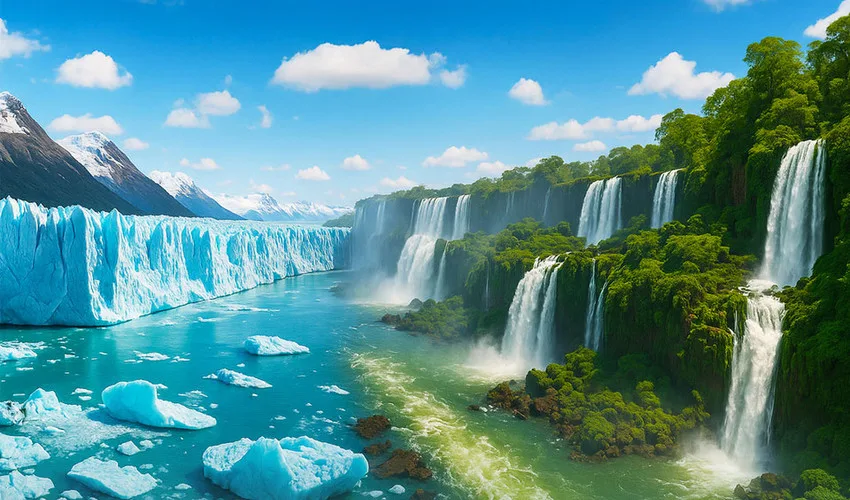 Glaciares Último Rincón del Mundo con Cataratas