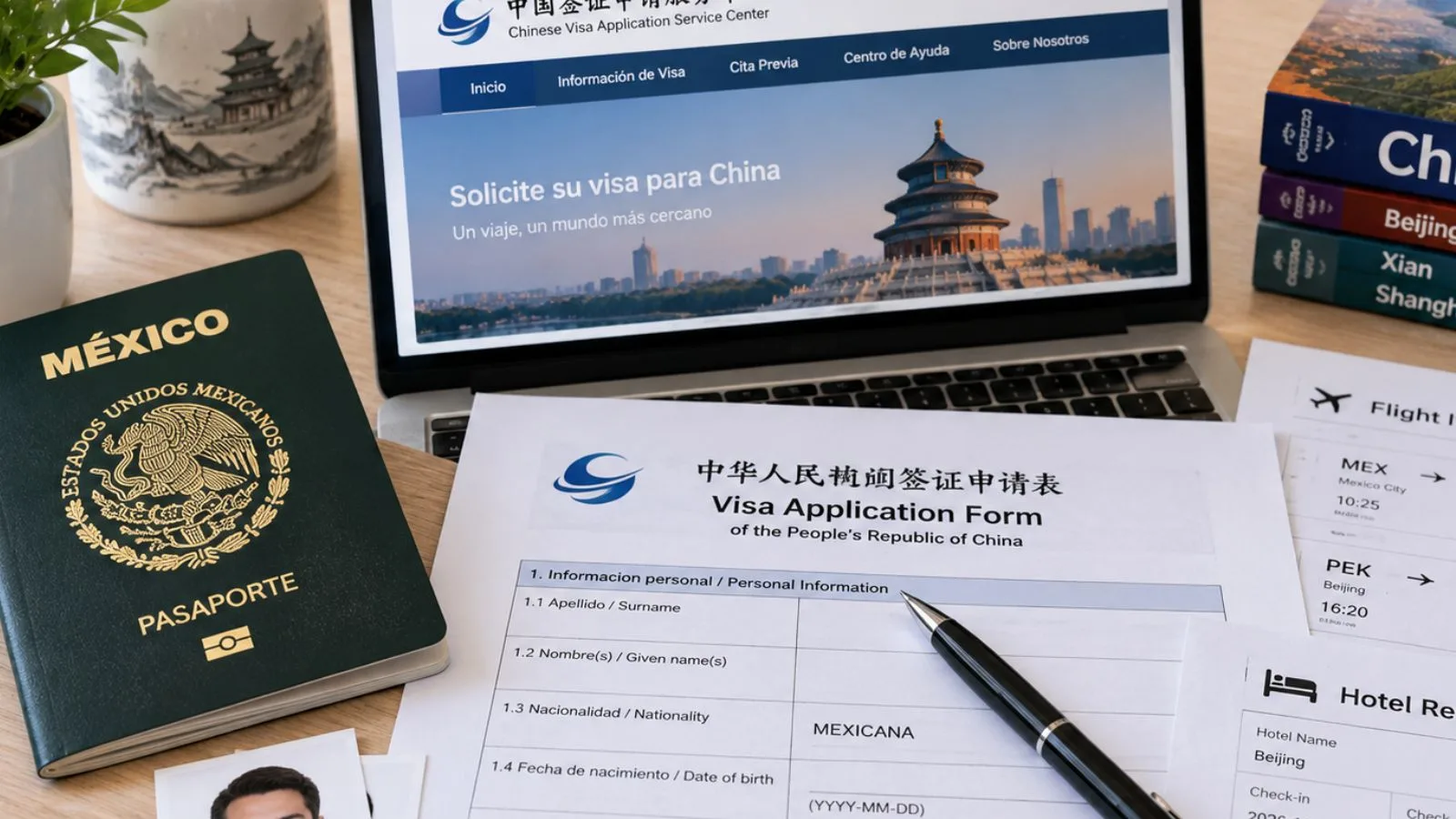 Documentación para el trámite de visa de China para mexicanos